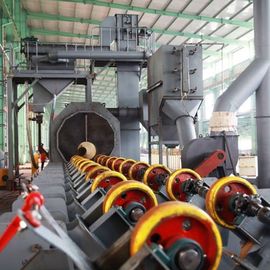 High Speed Pipe Shot Blasting Machine , Industrial Sand Blasting Machine Anti Fatigue