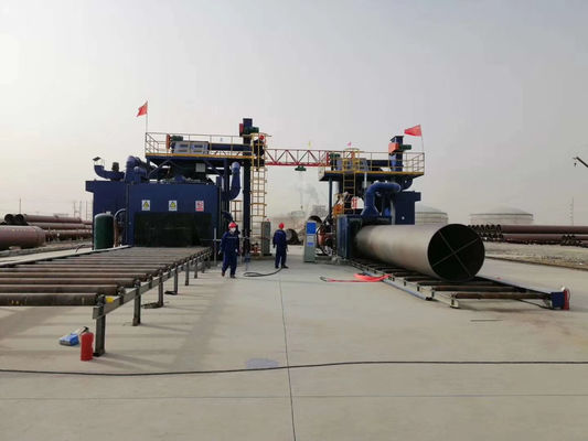 H Beam Roller Conveyor Shot Blast Peening Machine Rust Remove