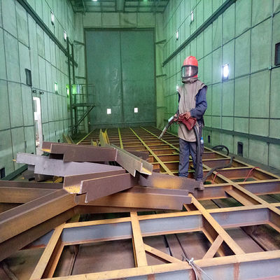 60m3/Min Sandwich Panels 5T Workpiece Sand Blasting Room